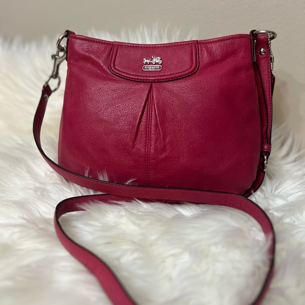 Coach Fuchsia Leather Crossbody Bag